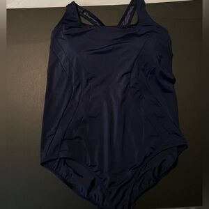Lands End One Piece Navy Swimsuit